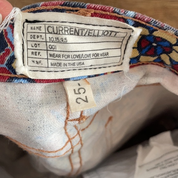 Current Elliot crimson tapestry skinny jeans 25 - Picture 4 of 4